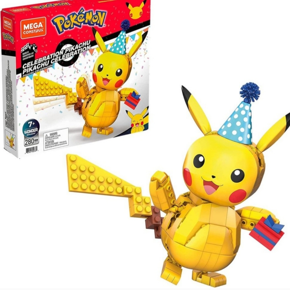 Mega Construx Pokémon Celebration Pikachu Building Set - 280pcs New Sealed
